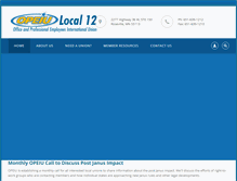 Tablet Screenshot of opeiu12.org
